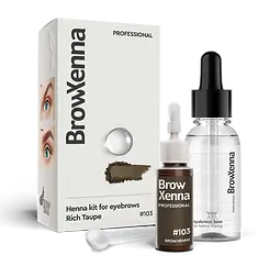 Browxenna Henna HENNA KIT WITH HYALURONIC MIXING BASE #103 RICH TAUPE