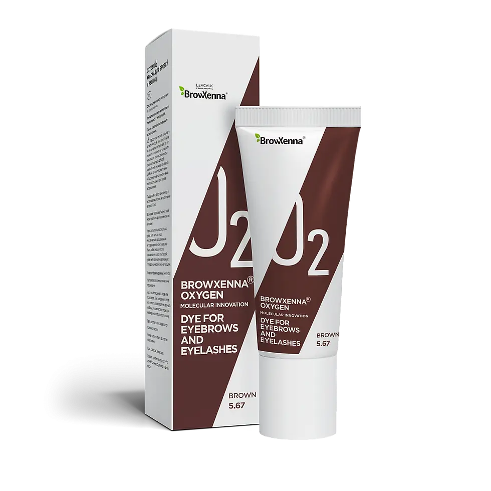 BROWXENNA OXYGEN J2 DYE FOR EYEBROWS AND EYELASHES BROWN #5.67 15ML