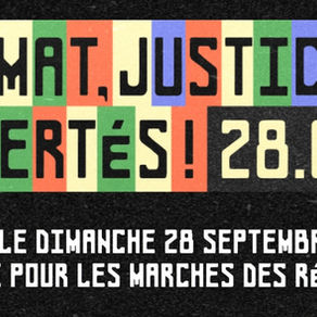28 septembre : climat, justice, libertés !