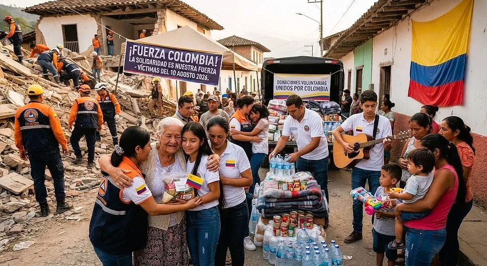 Colombie, la solidarité après le séisme