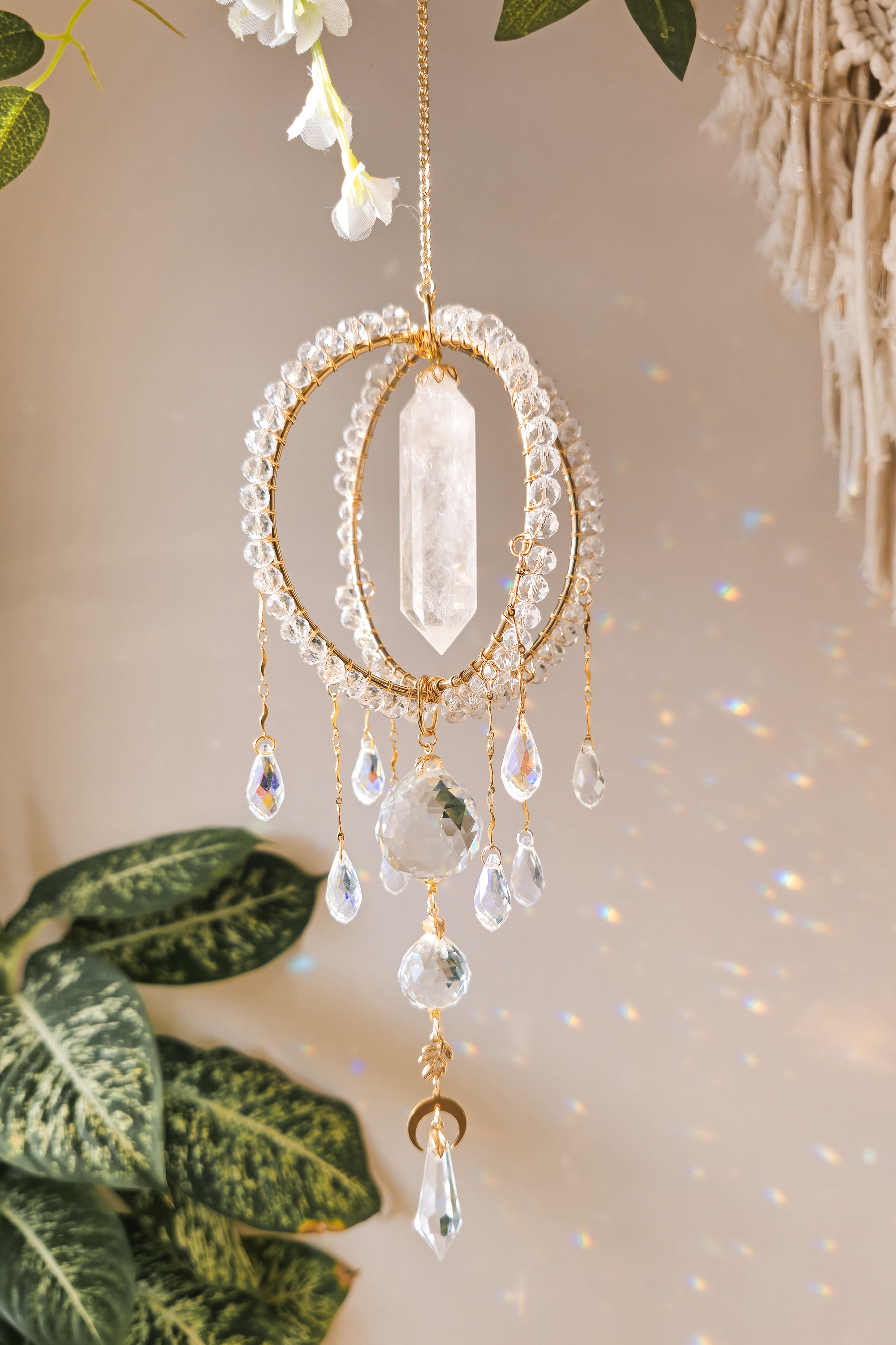 Łapacz słońca sfera kula kryształ górski duży