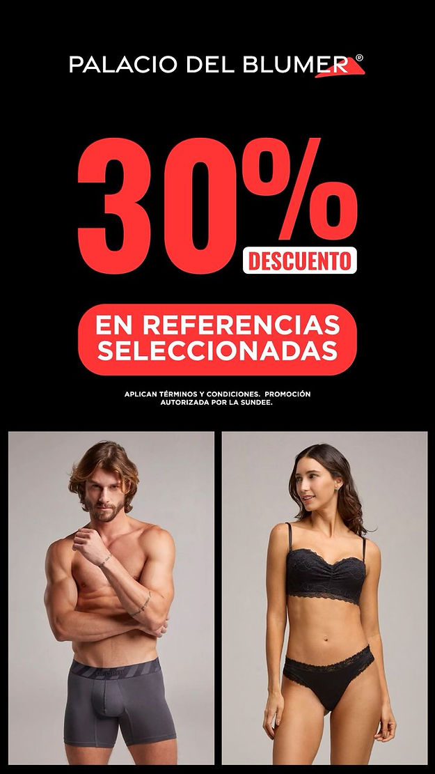 Aprovecha un 30% de descuento en referencias seleccionadas. No lo dejes pasar, solo por tiempo limitado.