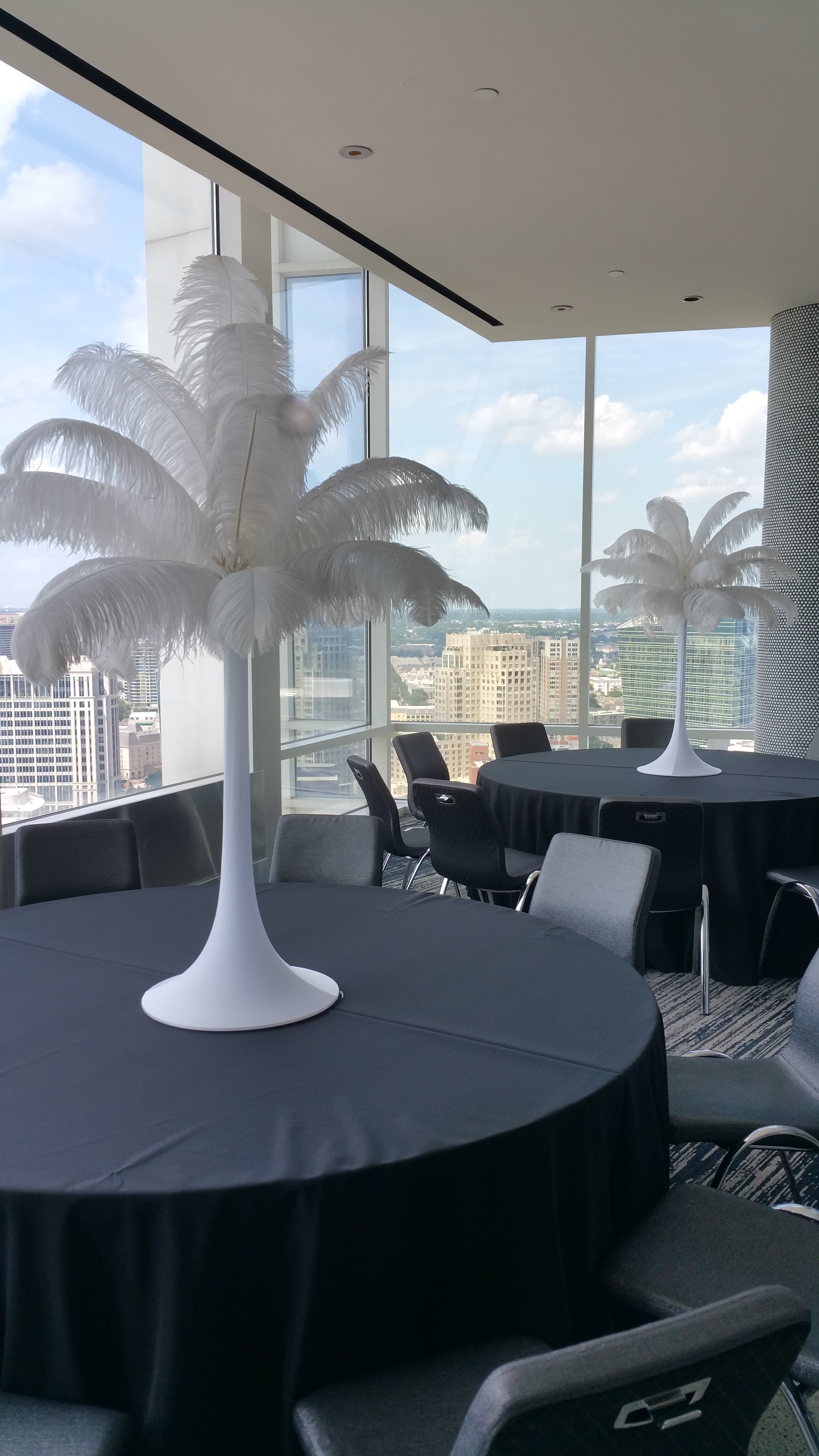 Ostrich feather Centerpiece Rental
