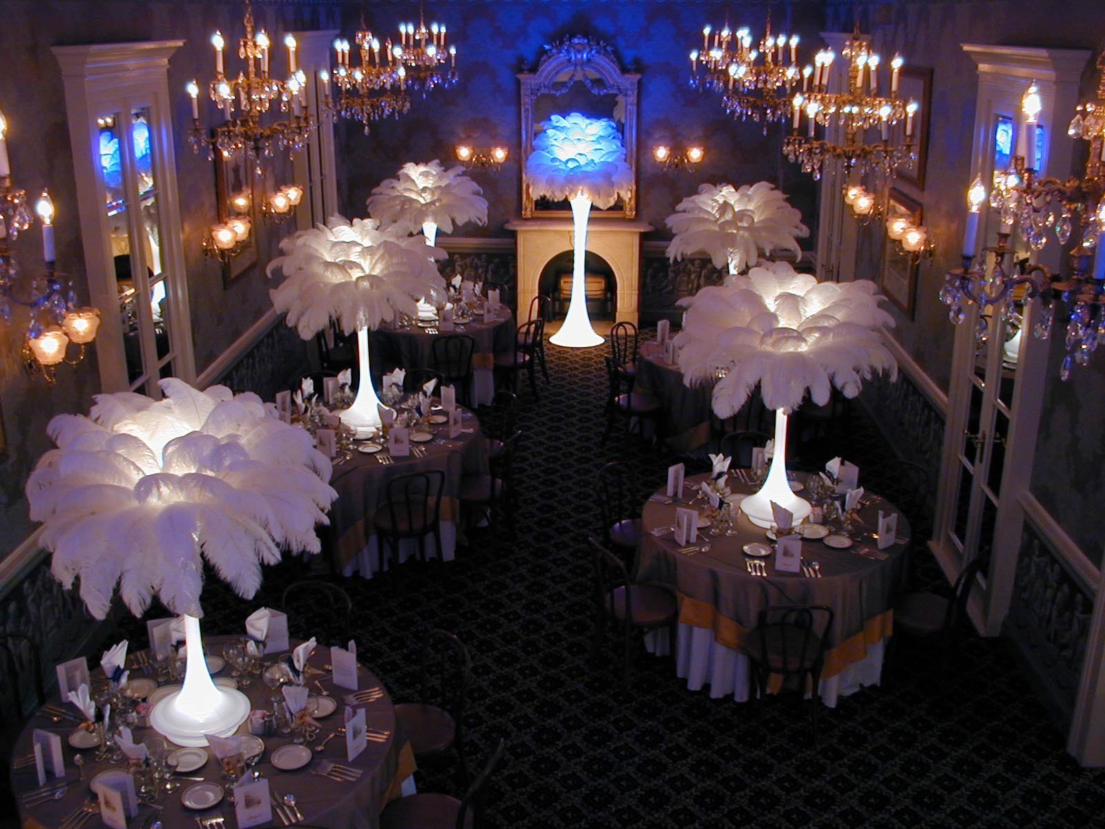 White Ostrich Feathers Event