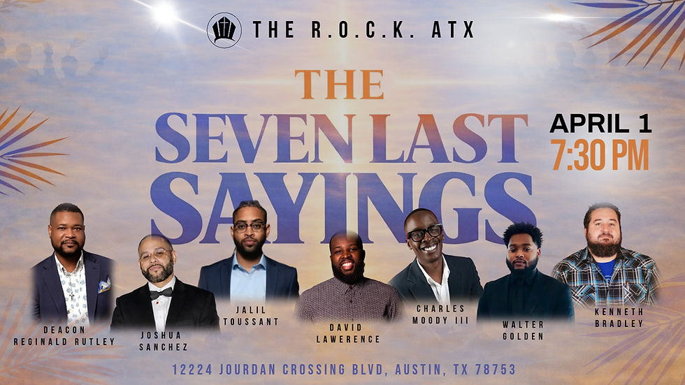 Holy Week: The Seven Last Sayings