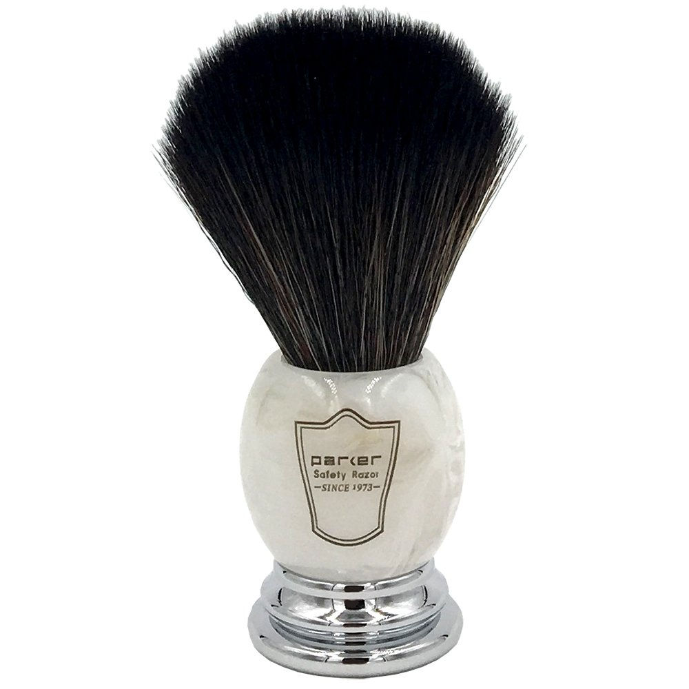 Parker Shaving Brush - Synthetic (Marbled Ivory - MISY)