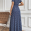 Miniature : Small Flower Print Waist-Cinched Dress Maxi Women Outfit
