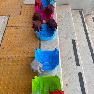 תמונות מסדנה להכנת עציצי בטון לילדים בתחום אוכלוסיות מיוחדות באופקים
