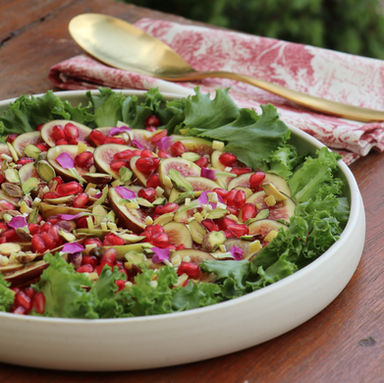 קרפצ'יו תאנים עם פיסטוקים ורימונים