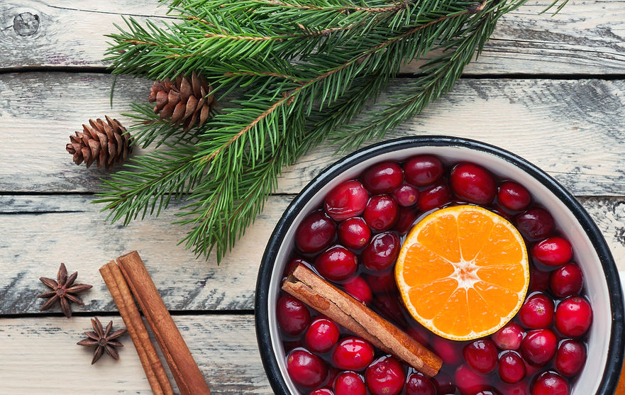 Christmas potpourri. Top view. Hot scent