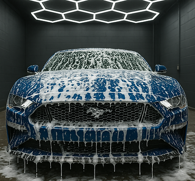 Ford Mustang with Foam dripping off