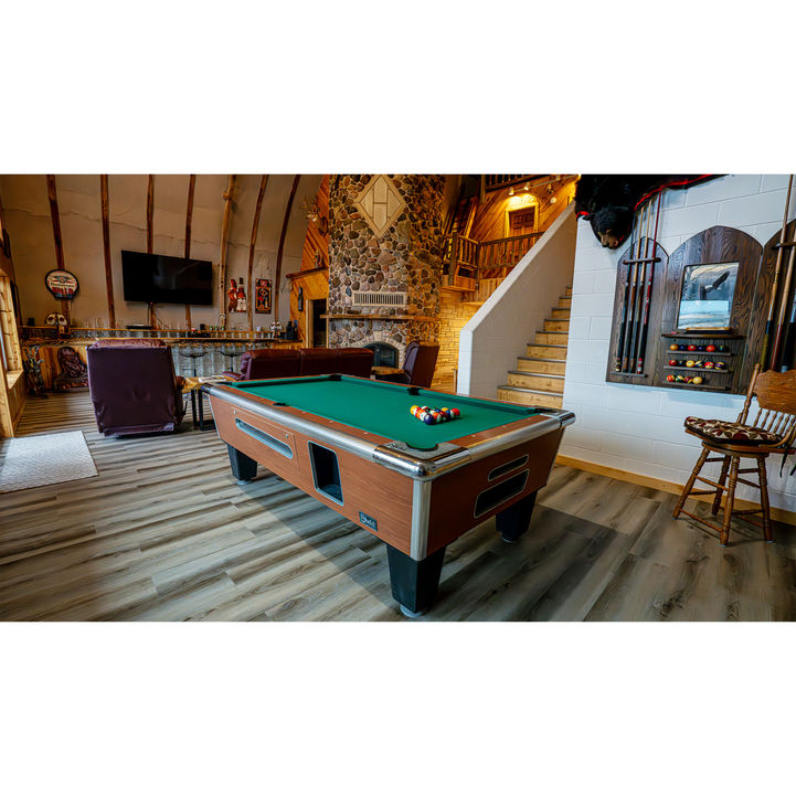 large open living room at 3 story barn rental property in northern wisconsin