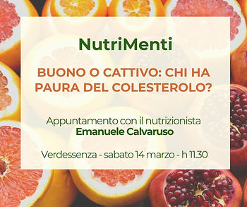 Sabato 14 appuntamento dedicato al colesterolo col nutrizionista Emanuele Calvaruso