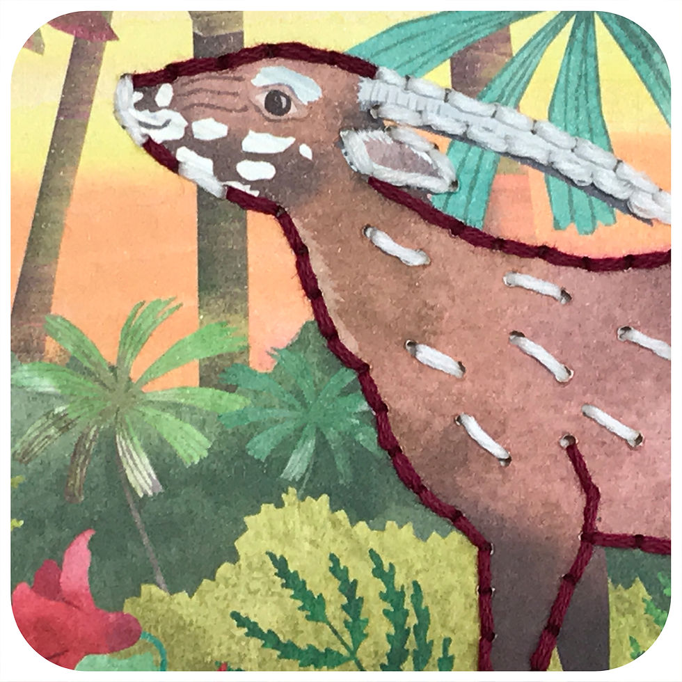 Thumbnail: Embroider Me Saola Greeting Card