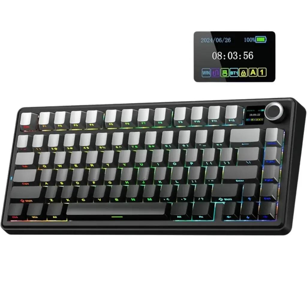 AULA F75 Max Side-Engraved Keycaps Wireless 3 in 1 Mechanical Gaming Keyboard wi