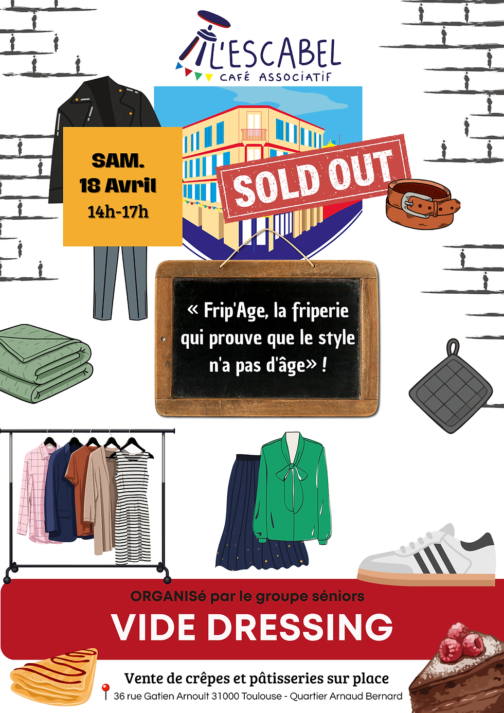 Affiche fripérie séniors du 18/04