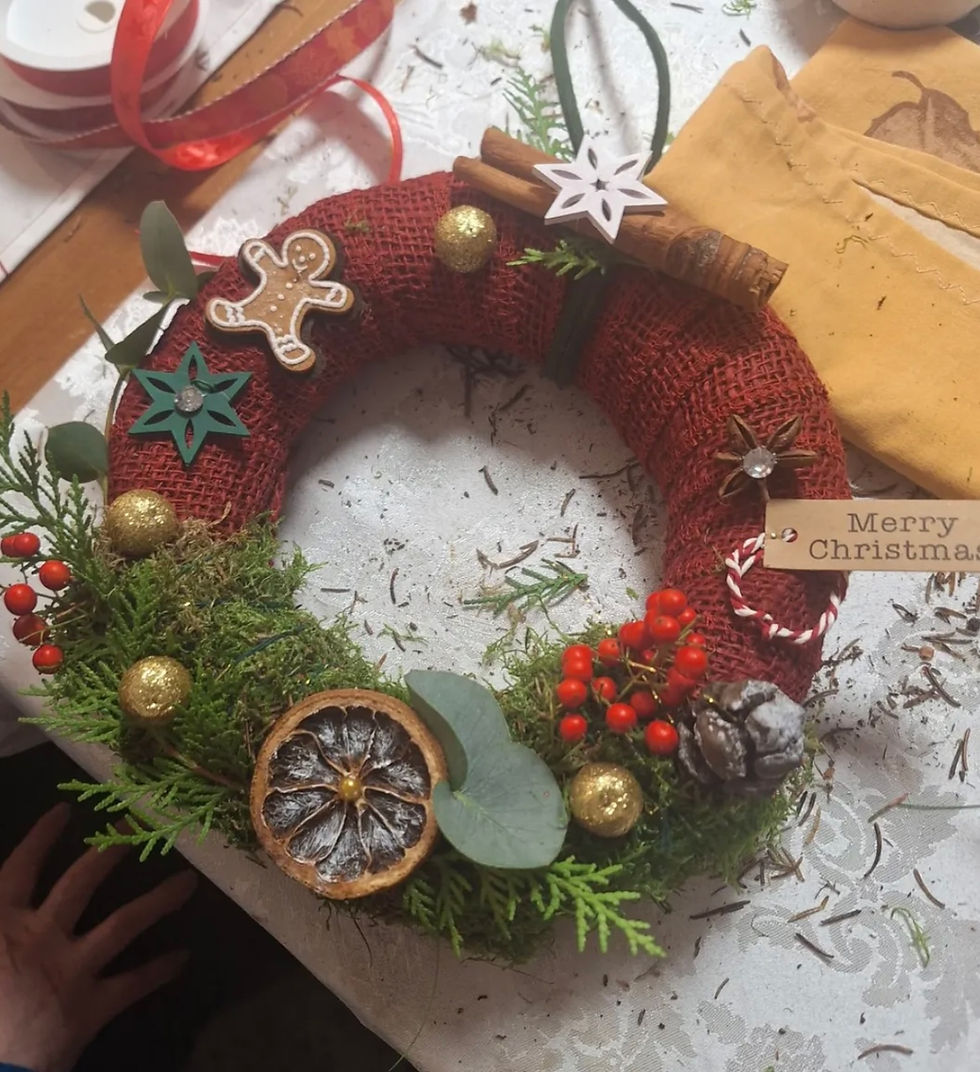 Couronne centre de table de Noël