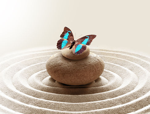 zen garden meditation stone background a