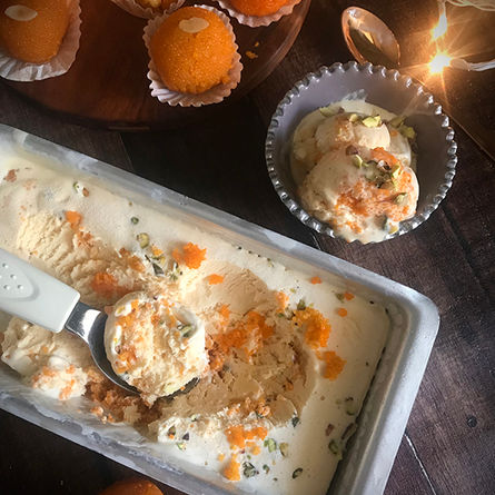 Motichoor Laddoo Gelato 
