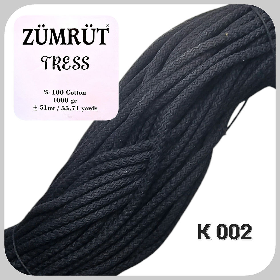 Въже 8 мм за шиене черно