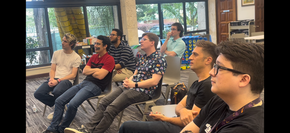 Miami game developers exchanging ideas during AVGGuild meetup