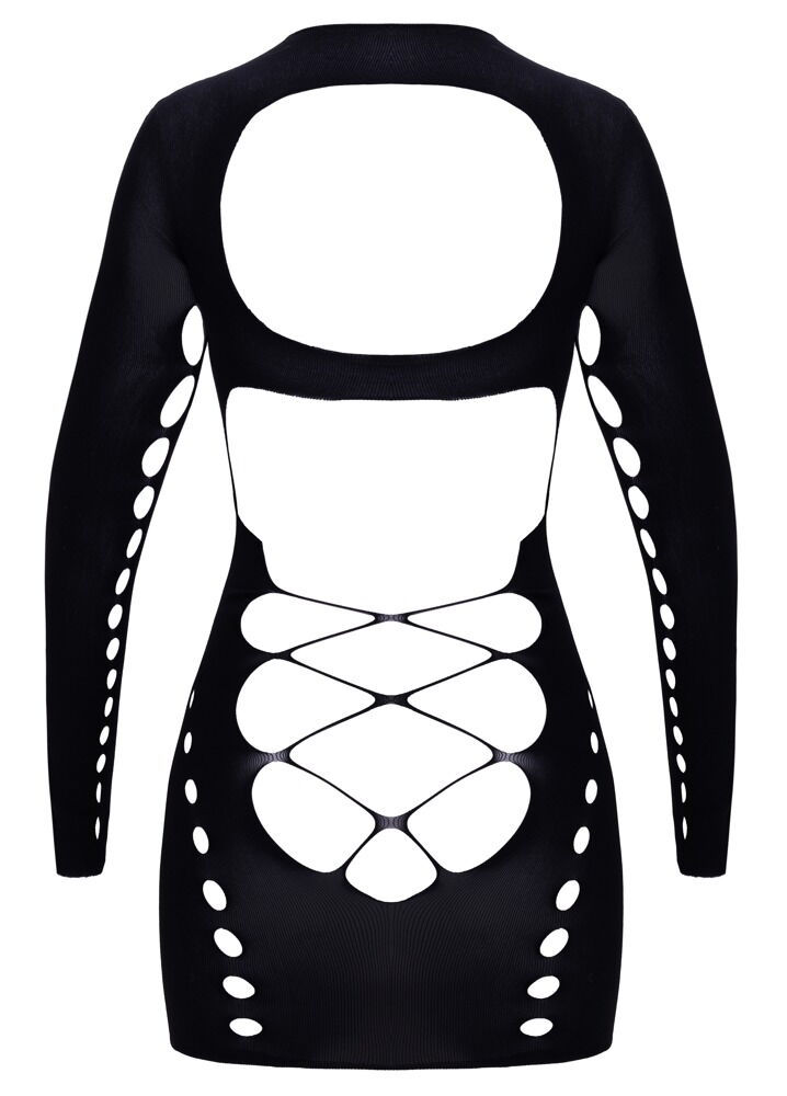Miniaturbild: Langarm-Minikleid mit zahlreichen Cut-Outs