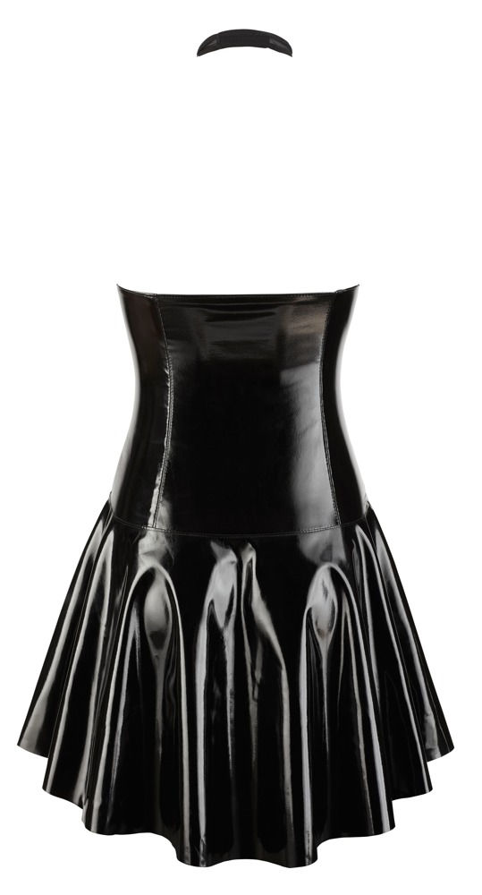 Thumbnail: Kurzes Lack-Kleid mit Cups aus Powernet