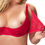 Miniaturbild: rotes BH Set mit abknöpfbaren Cups und String
