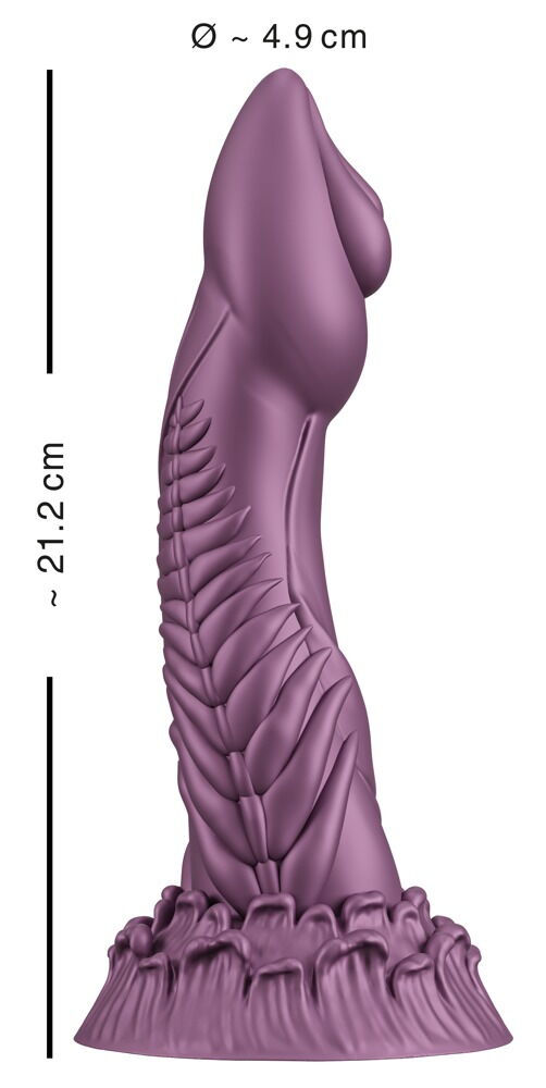 Thumbnail: Fantasy Dildo Alien Phallus von Beasty Cocks. Reizstark strukturiert. Ausgeprägte Alien Eichel. Stehend mit Größenangaben
