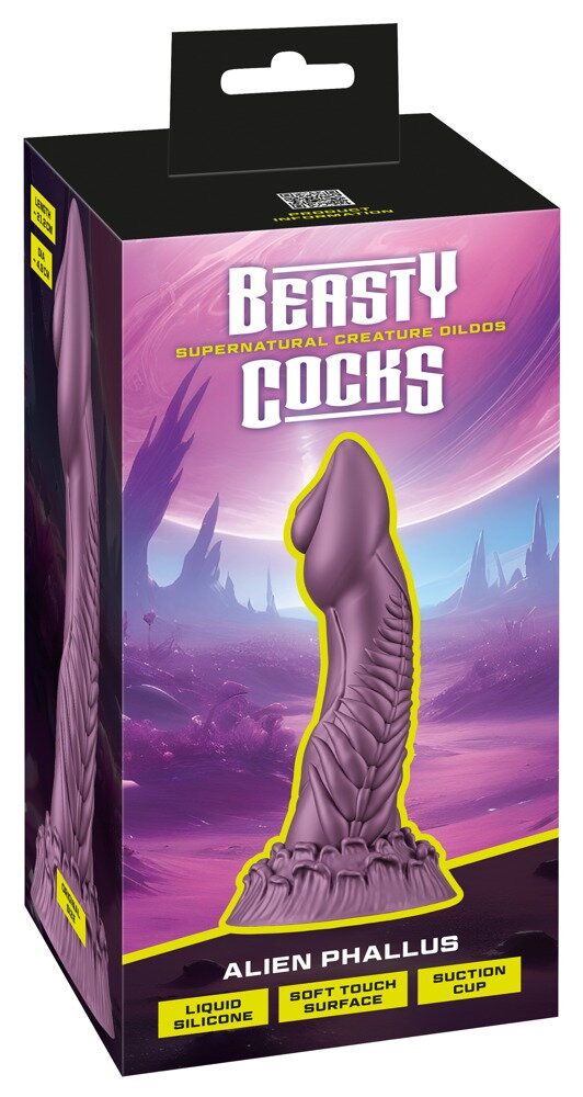 Miniaturbild: Fantasy Dildo Alien Phallus von Beasty Cocks. Reizstark strukturiert. Ausgeprägte Alien Eichel. Cover Wendemotiv 1 mit Dildo