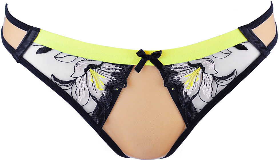 Thumbnail: eleganter String in schwarz und beige