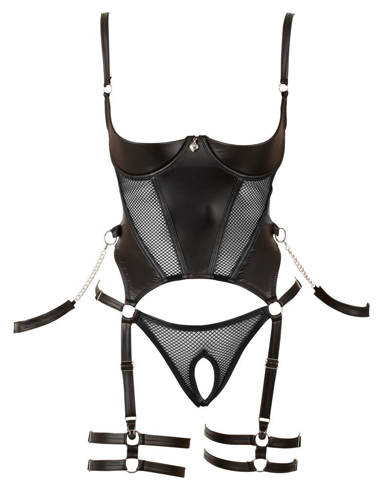 Miniaturbild: Ouvert Straps-Body mit Armfesseln | Cottelli Bondage