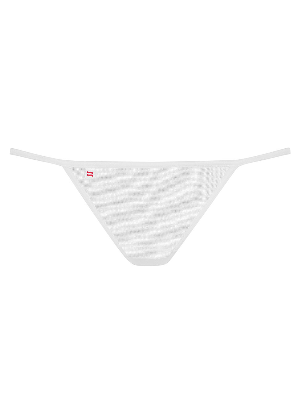 Miniaturbild: weißer Tanga aus Spitze und Tüll