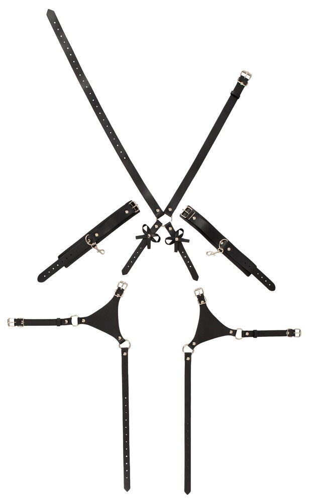 Miniaturbild: Bein-Harness mit abnehmbaren Handfesseln | Bad Kitty