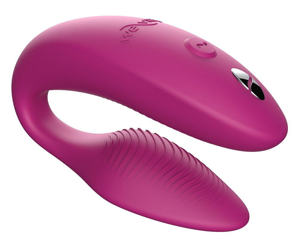 We-Vibe Sync 2. Pinker Paarvibrator. Per Fernbedienung und App steuerbar. Frontansicht