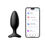 Miniaturbild: Lovense Hush 2 Vibro-Analplug. Schwarz. stehend neben Handy für Appsteuerung