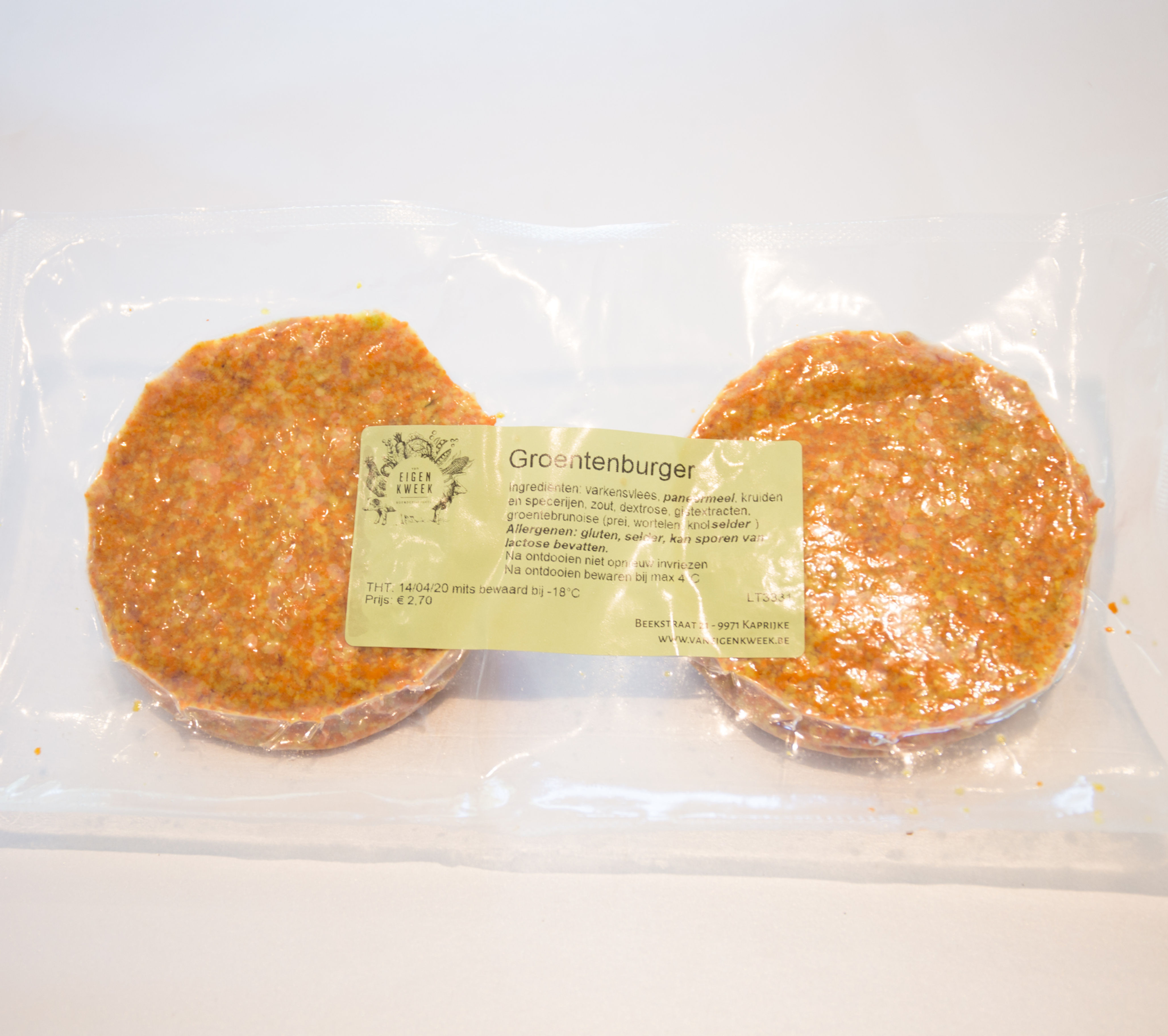 Groenteburger 2 st