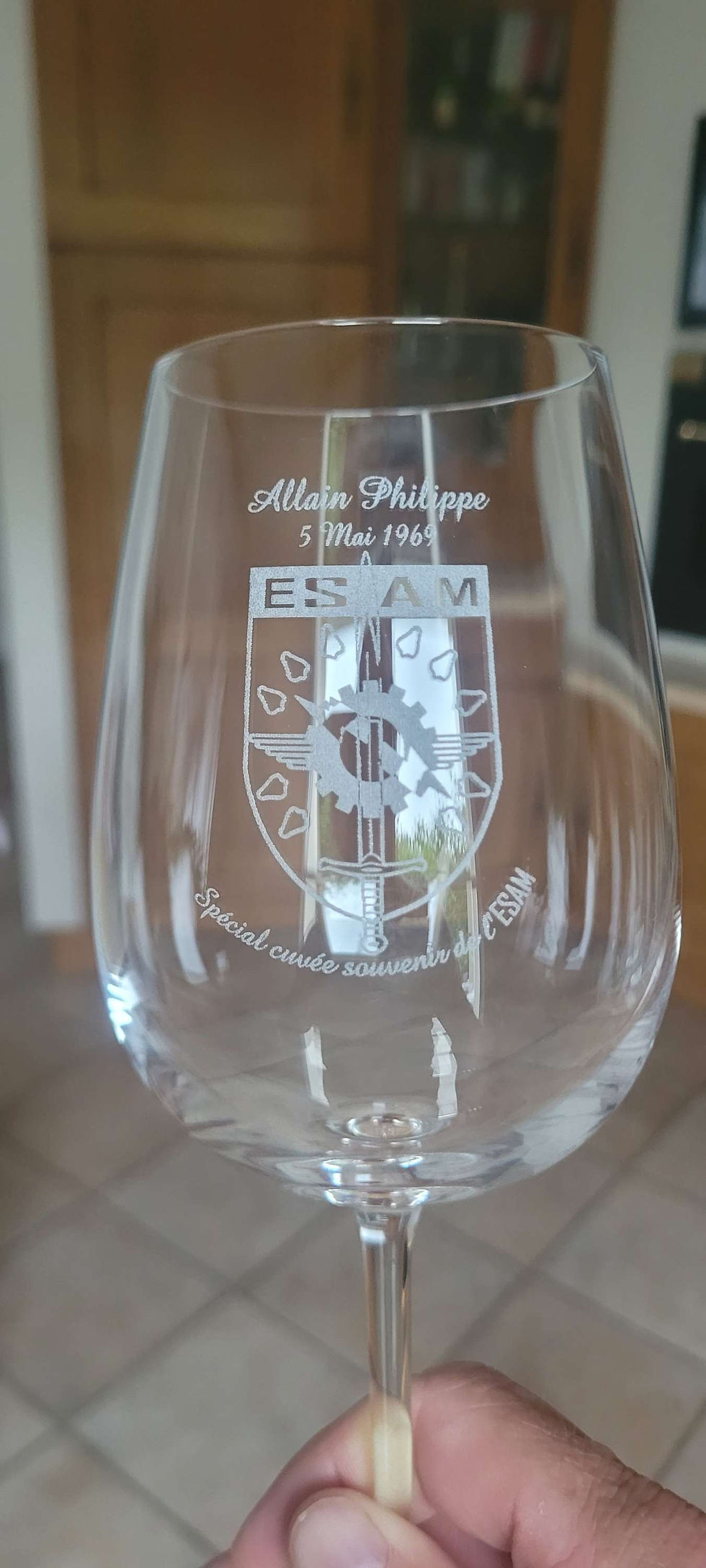 Miniature : verre à vin personnalisé