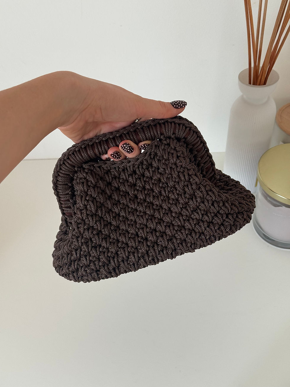 Miniatura: Clutch cordino punto canestro