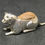 Thumbnail: A Very Rare Edwardian Novelty Silver Cat Pin Cushion