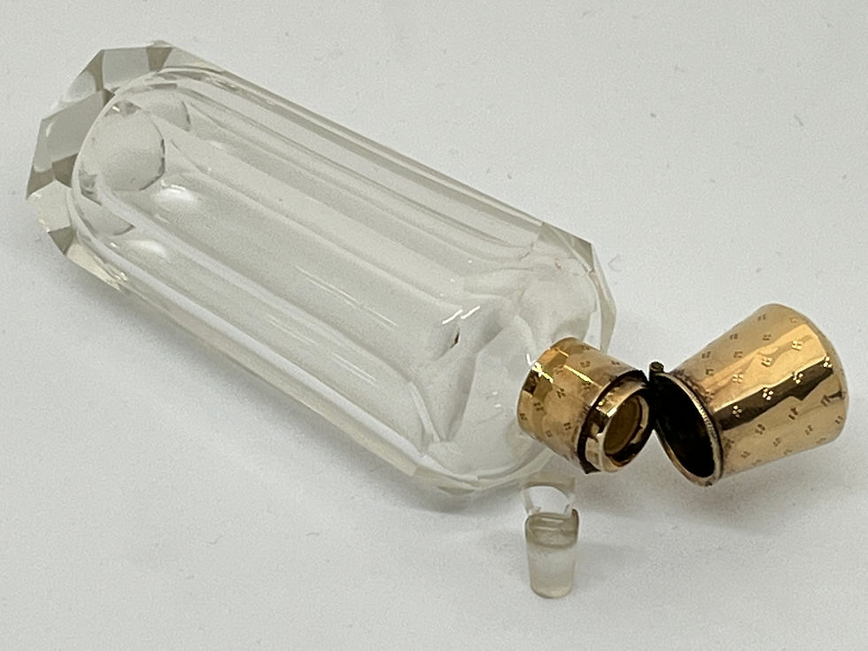 Thumbnail: 14ct Gold and Glass Scent Bottle. Dutch, Mid Nineteenth Century