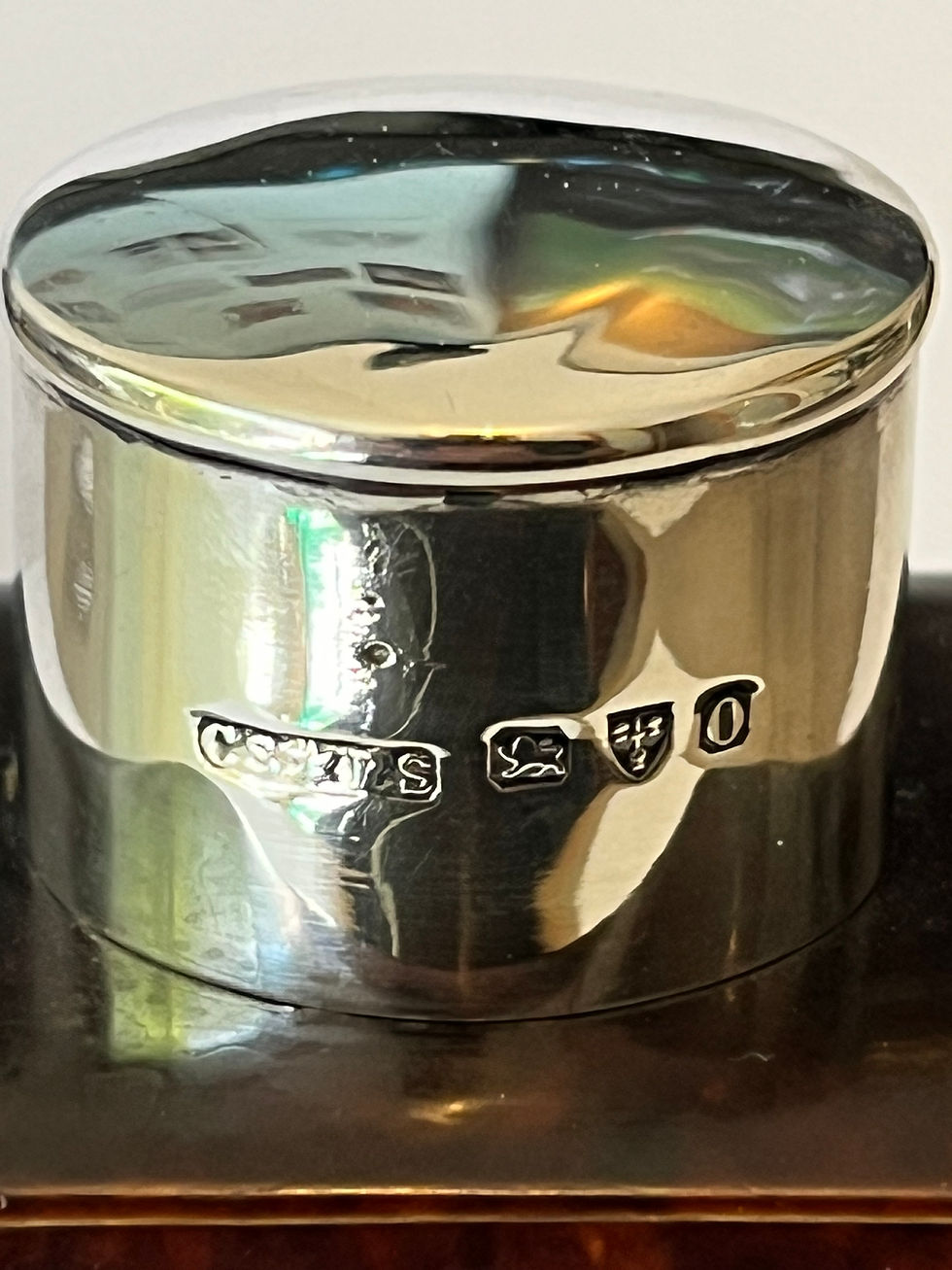 Thumbnail: Victorian Tortoiseshell Silver Mounted Tea Caddy