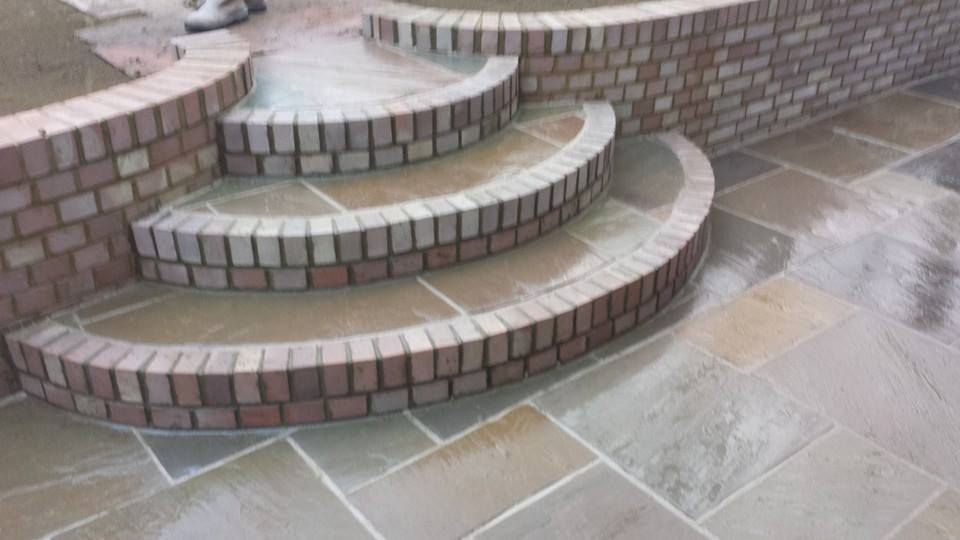 Half moon steps natural stone&brick