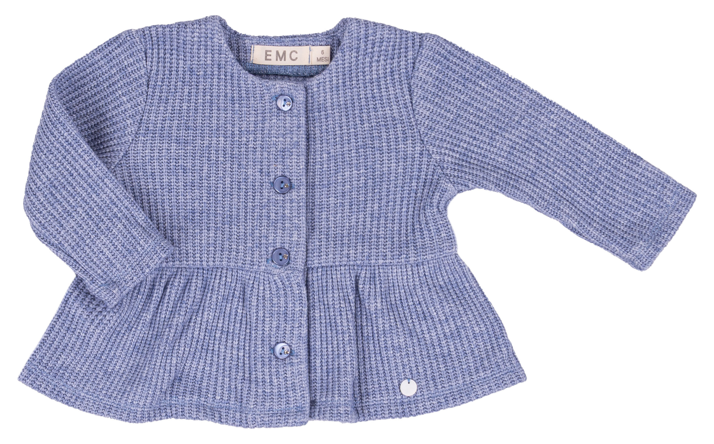 Cardigan carta da zucchero con balza