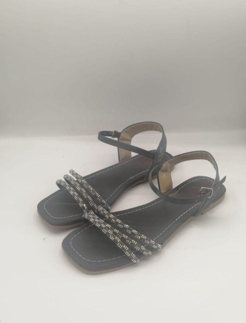 Thumbnail: Strappy Sandal  Size 7-11 7062 Charcoal