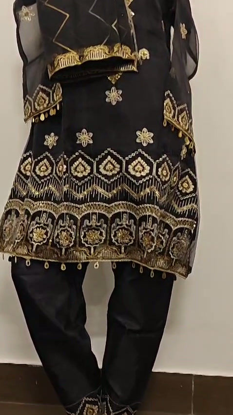 Thumbnail: Embroidery Moti / Beats  Tilla on Tissue  3PC Medium 1139