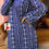 Thumbnail: Royal Blue 2 PC Suits Lilen Chunri  Size  M & L  6016-2