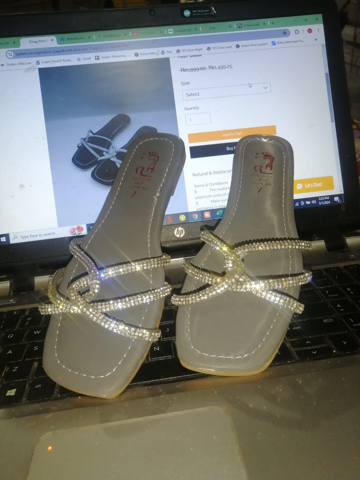 Blingy Knot Size 7=( EUR 37) -11=(EUR 41) 7070 Charcoal