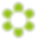 Fleur verte à la couleur du CFA