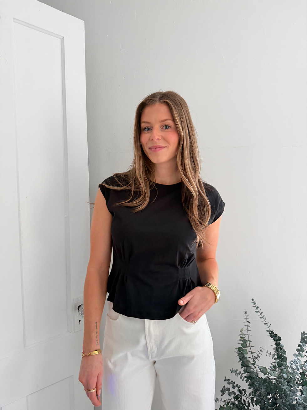 Thumbnail: Cap Sleeve Pleat Tee